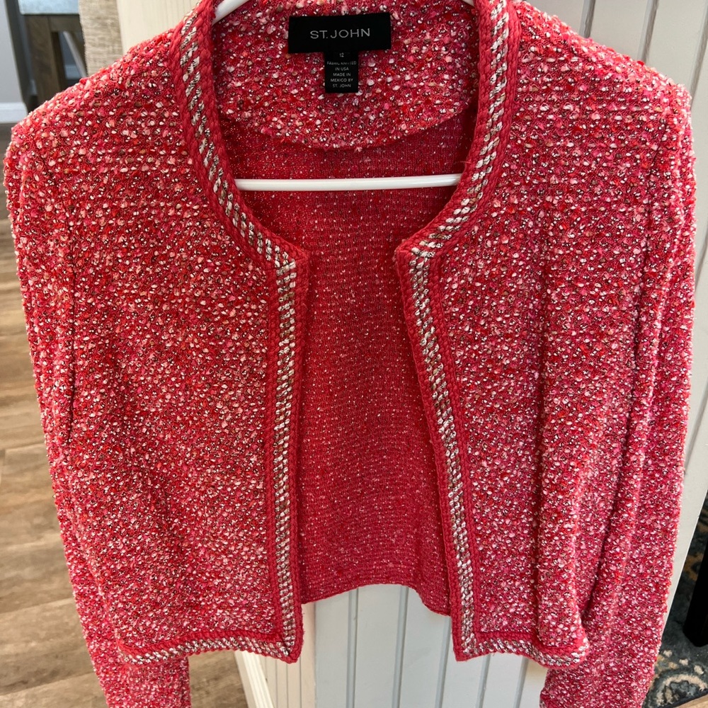St. John Blazer, Coral, Size 12